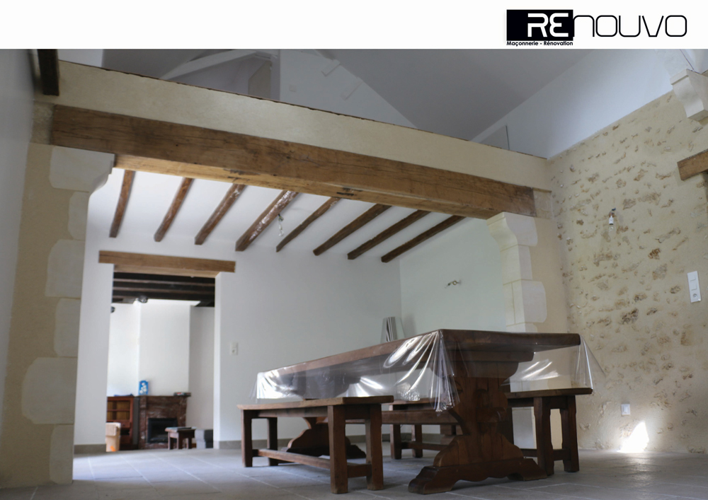 Rénovation d'un mur selon techniques traditionnelles
