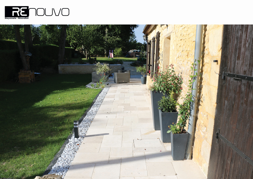Rénovation d'un ensemble extérieur selon techniques traditionnelles