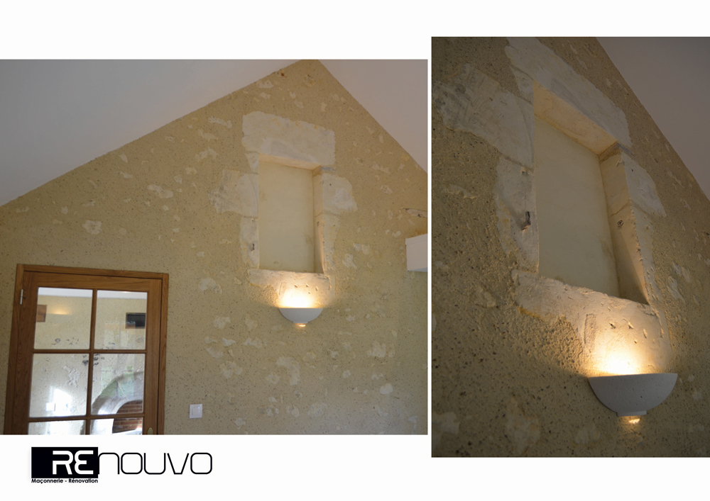 Rénovation d'un mur selon techniques traditionnelles
